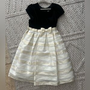 Elegant Black and Gold Kids Dress